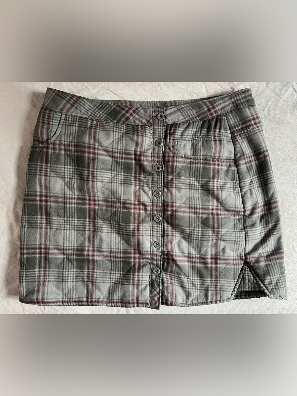 Winter Skirt with Burgundy Trim
